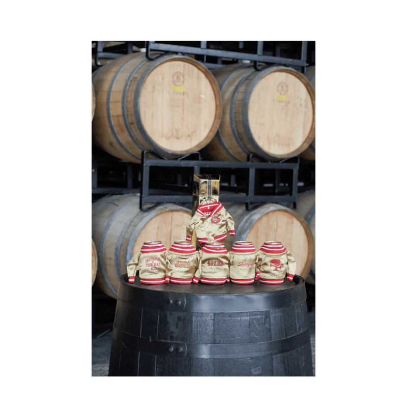 Gold Bar Whiskey Joe Montana Retro Edition 49ers Can Koozie Jacket