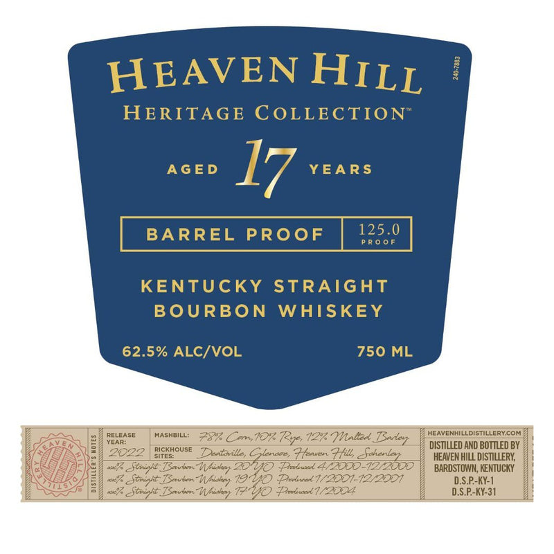 Heaven Hill 17 Year Old Barrel Proof