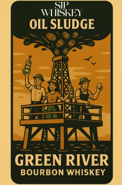 Green River Bourbon x Sip Whiskey Private Select 'Oil Sludge' 126.6 Proof
