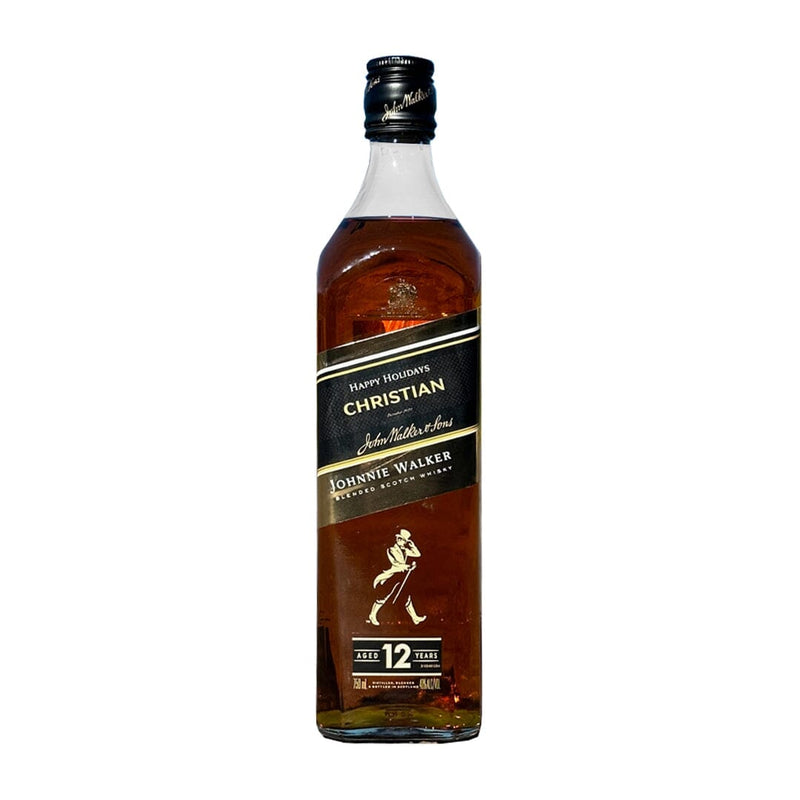 Johnnie Walker Black Label "Happy Holidays" Personalized Label