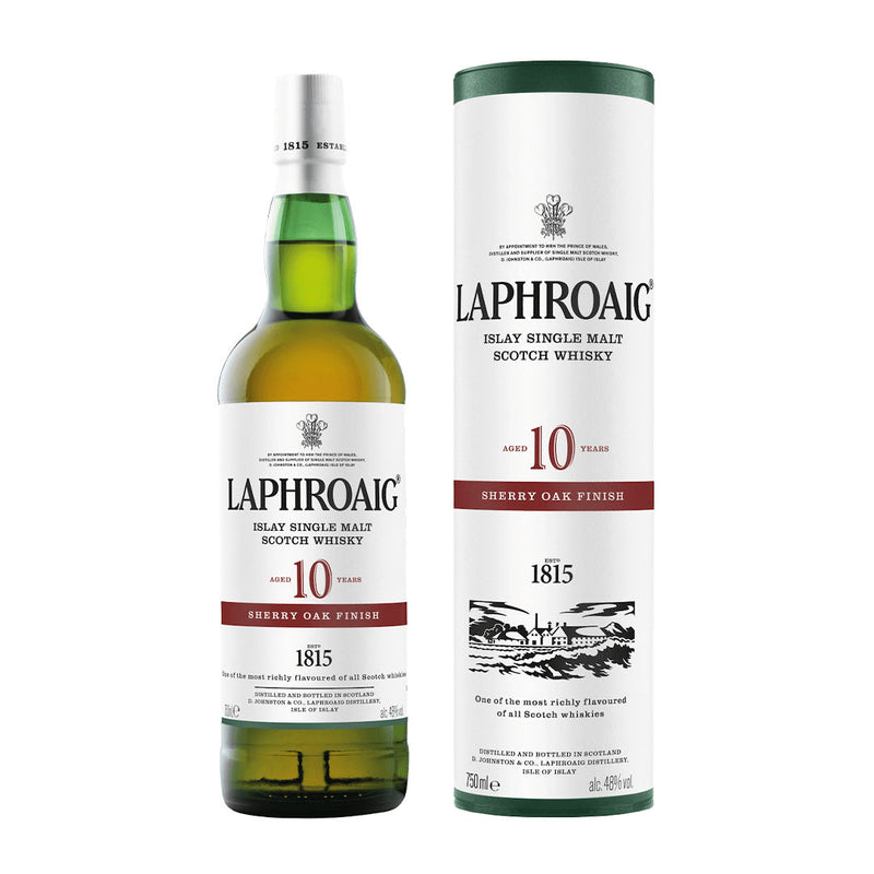 Laphroaig 10 Year Old Sherry Oak Finish Islay Single Malt Scotch Whiskey
