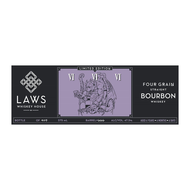 Laws VI VI VI Four Grain Straight Bourbon Whiskey Limited Edition 375ml