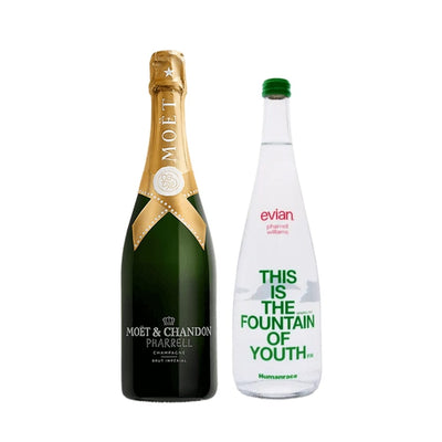 Pharrell Williams Moet & Chandon Imperial Brut Champagne X Evian Humanrace Bundle