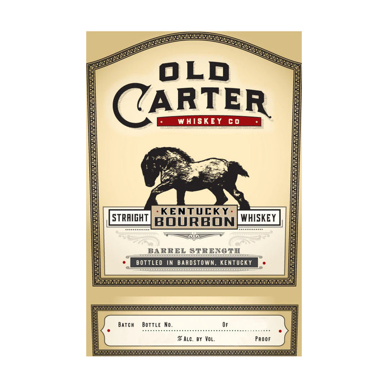 Old Carter Straight Kentucky Bourbon Whiskey Barrel Strength Single Barrel 12 Year Old Barrel 