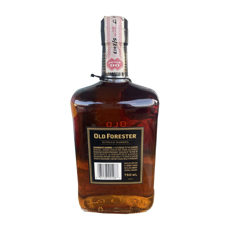 Old Forester 1st Single Barrel produced/selected for Mac Brown (Brown Family) 5/2013 - 90 proof