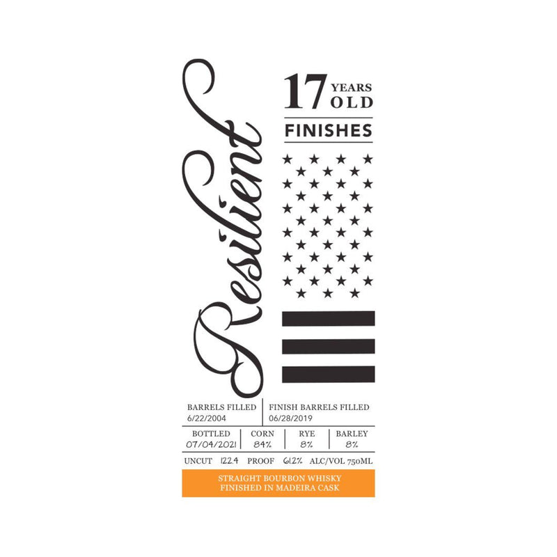 Resilient 17 Year Old Madeira Cask Finished Straight Bourbon