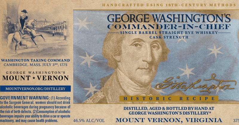 George Washington’s Commander-In-Chief Rye Whiskey Cask Strength