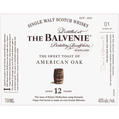 The Balvenie The Sweet Toast Of American Oak 12 Year Old