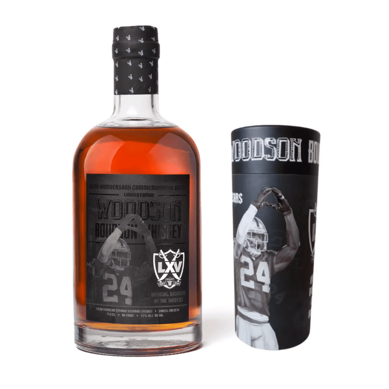 Woodson 65th Anniversary Limited Edition Charles Woodson Raiders "Blackout" Commemorative Kentucky Straight Bourbon