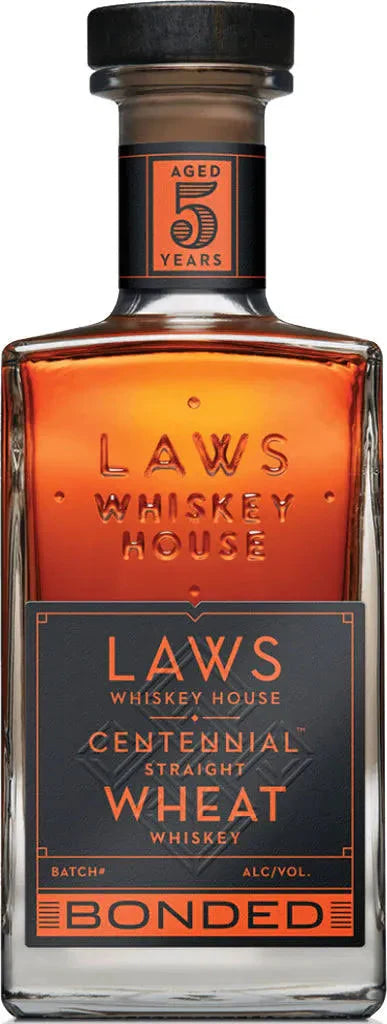 Laws Centennial 5 Year Old Straight Wheat Whiskey Bottled in Bond
